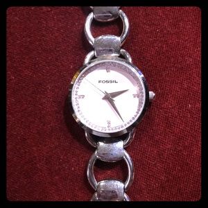 Fossil Silver/Pale Pink Watch